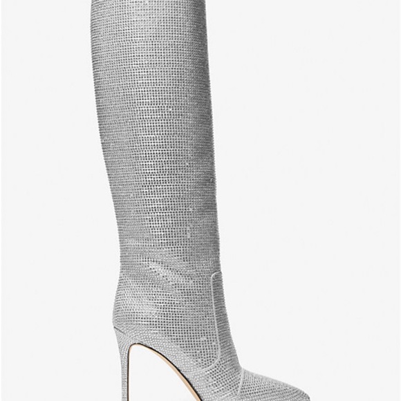 MICHAEL Michael Kors Rue Embellished Glitter Chain-Mesh Knee Boot
SILVER 7M $275 - Picture 8 of 8